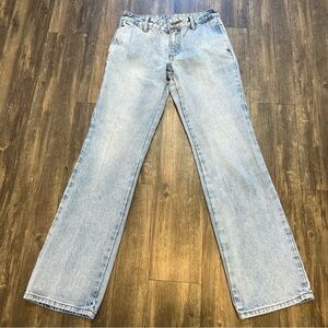 Brandi Melville J.Galt Shanghai Straight Leg Light Wash Mid Rise Jeans Casual M